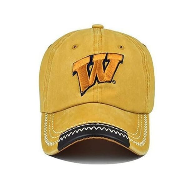 Yellow CUSTOMIZED Unisex Cap W Design EMBROIDERED