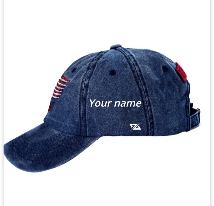 Denim Blue Customized Unisex Sun Cap
