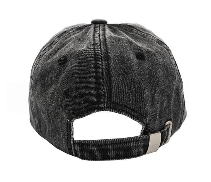 Black Customized Rescue NY Denim Cotton Stylish Baseball Cap