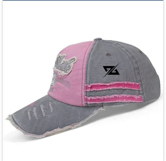 Light Pink Customized Denim Stylish Baseball Cap